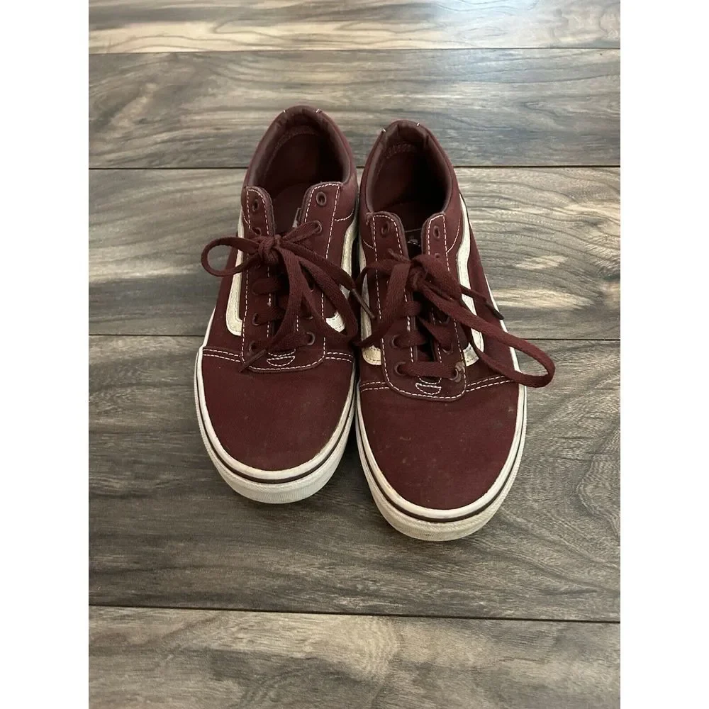 Vans Old Skool Sk8 Low Ward Canvas Burgundy Youth Size 4 Kids Skate See Pic - Picture 7 of 11